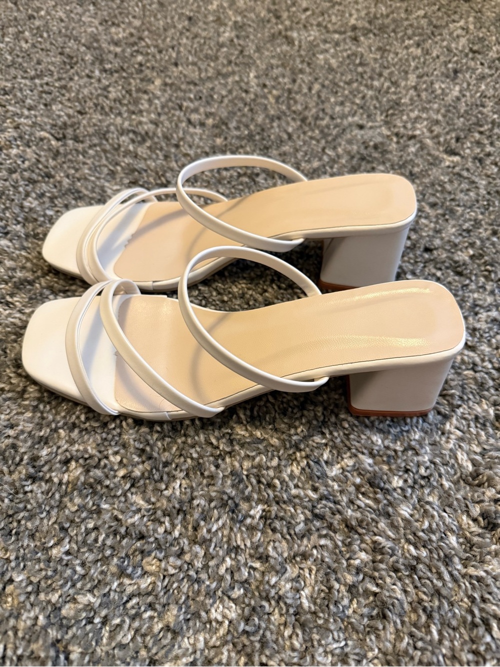 Classic White Strappy Square-Toe Slide Sandals - Women - Picture 2 of 3